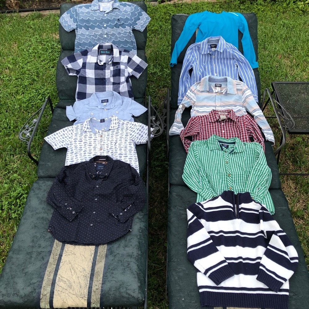 11 Tops 1 Nautica Fish 6 & 1 Original Penguin Waves 5 & Sweater & Rashguard + 7